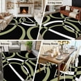thumbnail image 5 of 5'x8' Area Rugs, Black Geometric Indoor Outdoor Area Rug for Living Room Bedroom, Modern Sage Green White Striped Art Washable Bathroom Rugs Kitchen Floor Carpet Mats Home Decor Aesthetic, 5 of 8