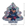 thumbnail image 2 of Stylish Metal Hanging Christmas Tree Wind Spinner - Colorful Zigzag Design with Bows for Festive Yard & Garden Decor, 2 of 7