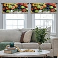 thumbnail image 4 of LALILO Kitchen Curtain Valance Various Fresh Fruits Rod Pocket Window Curtain 52"x 18" Set of 2, 4 of 5