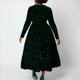 thumbnail image 5 of Vestido de Fiesta con Lentejuelas, Larga, Corte A, Acampanado, con Brillo y Brillo para Mujer, Talla Grande Verde XXL, 5 of 6