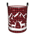 thumbnail image 6 of Lsque Christmas Buffalo Plaid pattern Laundry Hamper Basket, Tall Woven Rope Hamper Basket for Clothes, Lightweight Storage Basket, Collapsible Waterproof-Medium, 6 of 8