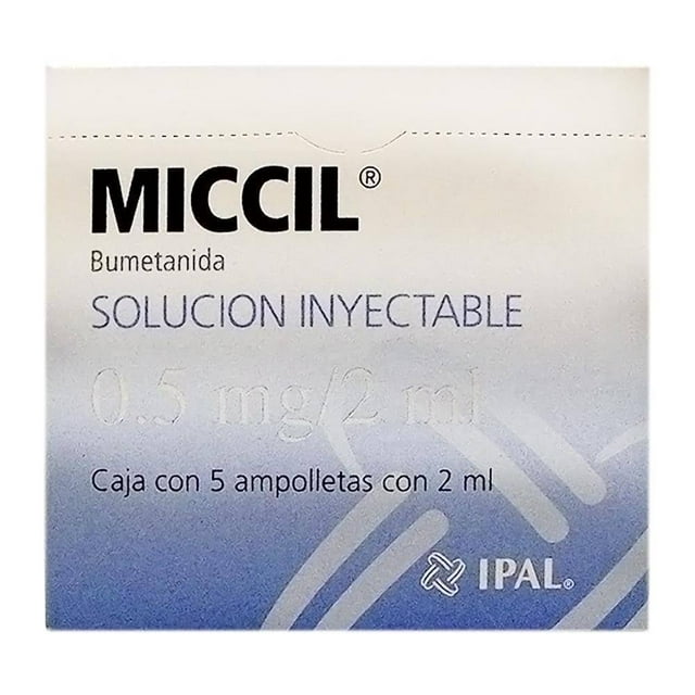 Miccil 0.5 mg/2 ml solución inyectable 5 ampolletas con 2 ml