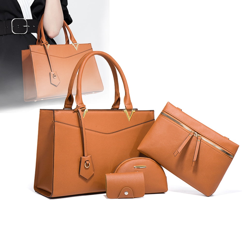 HOT Women Lady Satchel Crossbody Shoulder Bag Leather Tote Handbag Purse Brown 