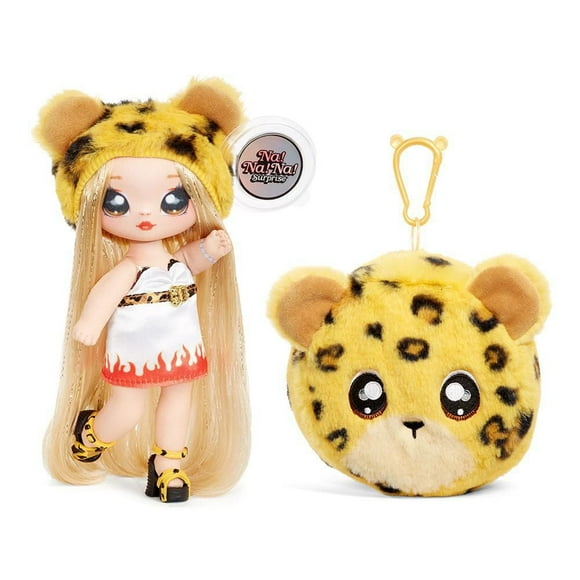 Poupée-mannequin Na Na Na Surprise 2 en 1 et sac à main pelucheux, série 3 – Jennel Jaguar