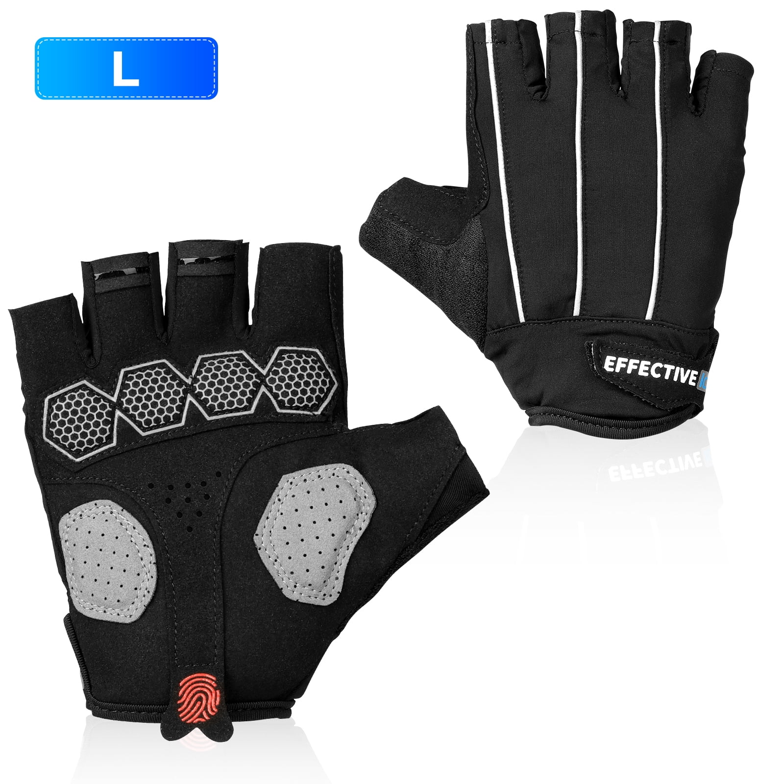 Bike Cycling Gloves for Men Women, TSV Adult Half Finger Gloves, Shock