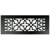 Acorn GR7BG 12'' x 4'' Cast Iron Decorative Grille - Black Iron