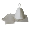 thumbnail image 2 of 3 uds Sauna sombrero estera guante accesorios de baño Anti calor casa de baño reutilizable blanco Cola Kits de sauna, 2 of 7