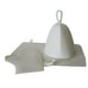 thumbnail image 2 of 3 uds Sauna sombrero estera guante accesorios de baño Anti calor casa de baño reutilizable blanco Cola Kits de sauna, 2 of 7