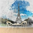 thumbnail image 2 of IDEA4WALL 4pcs Watercolor Painting Peel and Stick Wallpaper Removable Wall Murals Large Wall Stickers for Home Decoration, 66"x24", 2 of 5
