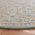 thumbnail image 3 of SAFAVIEH Cambridge Jordan Geometric Wool Area Rug, Blue/Gold, 10' x 10' Round, 3 of 11