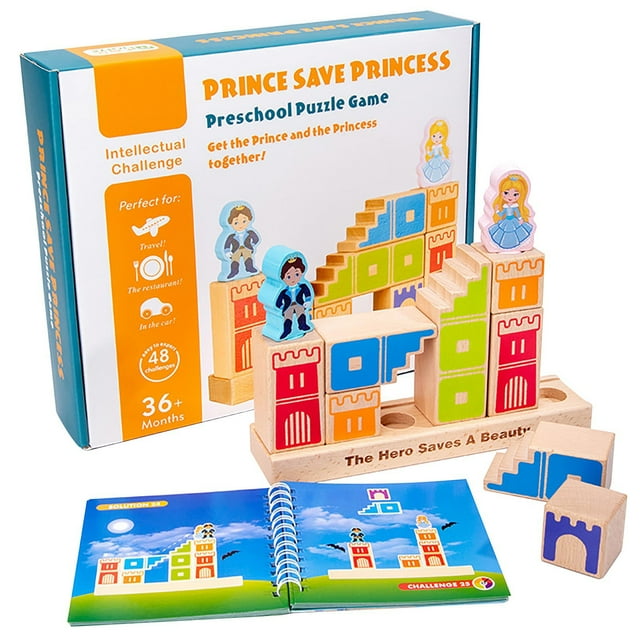 Jierger Clearance Portable Early Educational Tool Wooden Number Building Block (1 Box) Creative Montessori Stacking Toys Early Educational Toy for Child, Suitable for Home Travel and Outdoor Use