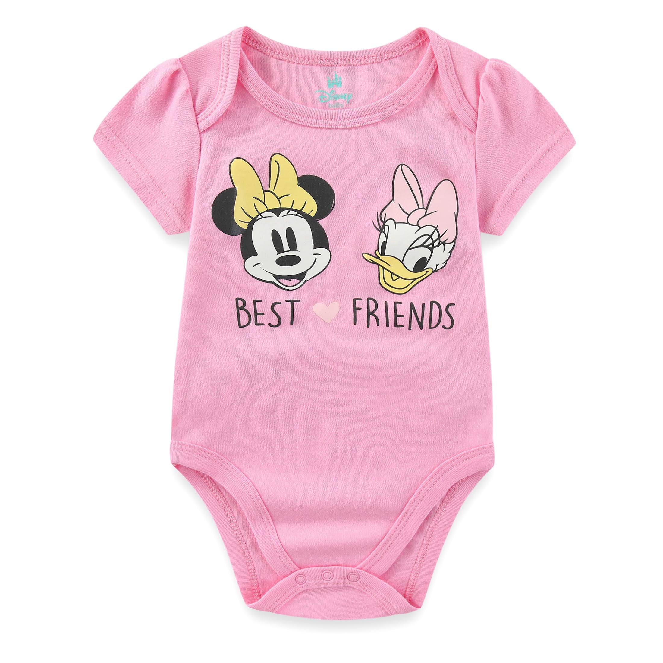 Disney Minnie Mouse Baby Bodysuits (Girls), 3 Pack, Sizes 3-18M
