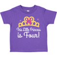 thumbnail image 3 of Inktastic 4th Birthday Princess Girls Crown Girls Toddler T-Shirt, 3 of 5