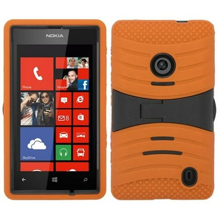 INSTEN Orange Hybrid Armor Shockproof Protective Cover Stand Premium Case For Nokia Lumia 520