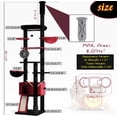 thumbnail image 3 of Gothic Cat Tree, 98.4-110.2 Inches Floor to Ceiling Cat Tree-Adjustable Height, Tall Cat Climbing Tower for Cats Large Adult with Scratching Post, Cat cando, Black and Red 0MPJ091BR, 3 of 9