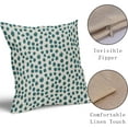 thumbnail image 4 of Teal Cream Pillow Covers 18x18 Set of 2 Boho Design Polka Dot Throw Pillows Modern Brush Strokes Print Decorative Outdoor Pillowcase Square Cushion Cover Linen Case for Home Sofa Couch Bed, 4 of 6