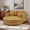Yellow, variant on 54.7"W Oversized Curved Chaise Lounge with Storage Armrests and 2 Throw Pillows