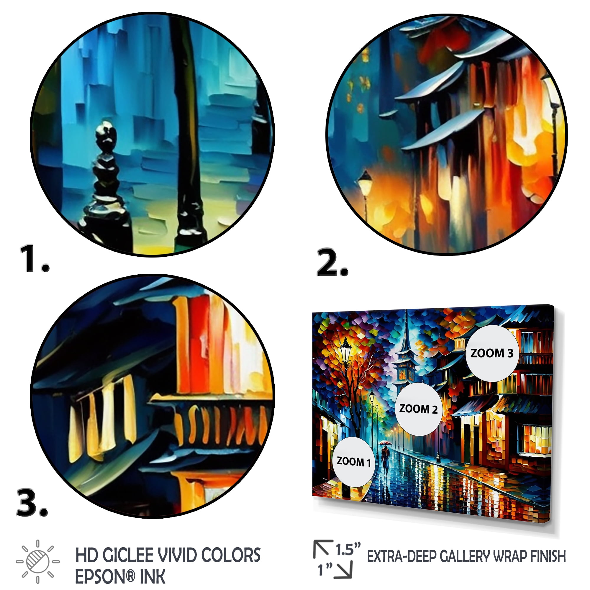 Designart Colorful City In Japon Canvas Wall Art