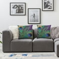 thumbnail image 2 of PIKWEEK Peacock Pattern Peacock Feather Throw Pillow Cover, Set of 2 Short Plush Material Sofa Throw Pillow Covers, Car Throw Pillow Covers, Multiple Specifications, 2 of 7