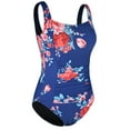 thumbnail image 3 of Mycoco Women's One Piece Swimsuit Shirred Tummy Control Bathing Suit Tank Modest Swimwear, 3 of 7