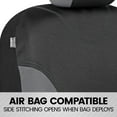 thumbnail image 4 of BDK UltraSleek Gray Seat Covers for Cars, Two-Tone Front Seat Covers with Matching Back Car Seat Cover, Made to Fit Most Auto Truck Van SUV, Interior Car Accessories, Car Seat Covers Full Set, 4 of 10
