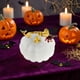 thumbnail image 2 of Figurina de calabaza de cristal soplada a mano, calabaza de cristal, coleccionable, decoraciones de Halloween Acción de gracias, blanco, 2 of 6