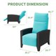 thumbnail image 2 of QinaQin Sillón reclinable de ratán para exterior con respaldo y reposapiés ajustables, mesa abatible y cojín para patio o jardín, 2 of 8