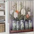 thumbnail image 6 of Pratyus Flowers Printed Shower Curtain Set with Hooks, Chic Modern Bathroom Decor, 100% Polyester Fiber, Various Sizes 60x72, 6 of 7