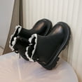 thumbnail image 4 of Viluyesy Boots for Girls Soild Color Flat Bottom Keep Warm Soft Sole Arch Support Girls Fall and Winter Shoes Black US 13, 4 of 8