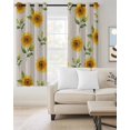 thumbnail image 2 of Sunflower Blackout Curtains Light Blocking Print Window Curtains, Country Pastoral Spring Watercolor Garden Motifs Thermal Insulated Window Drapes for Living Room Kitchen (2 Panels, 84"W x 63"L), 2 of 9