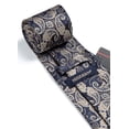 thumbnail image 6 of HISDERN Ties for Men Paisley Tie and Pocket Square Woven Classic Floral Mens Ties Handkerchief Set, 6 of 7