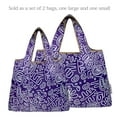 thumbnail image 3 of Wrapables Large & Small Foldable Tote Nylon Reusable Grocery Bags, Set of 2, Swiggle, 3 of 5