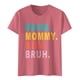 thumbnail image 5 of Camiseta de manga corta con estampado de letras para mujer - Top informal de cuello redondo para verano, tallas S-XXL con tallas US/EU - Diseño divertido para actividades al aire libre/reuniones, 5 of 5