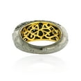 thumbnail image 2 of 14kt Gold 925 Sterling Silver Pave Diamond Dome Ring Women Jewelry, 2 of 3