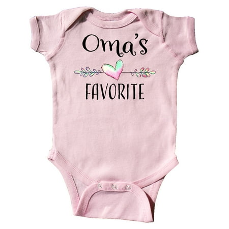 

Inktastic Oma s Favorite- Heart Grandchild Gift Baby Boy or Baby Girl Bodysuit