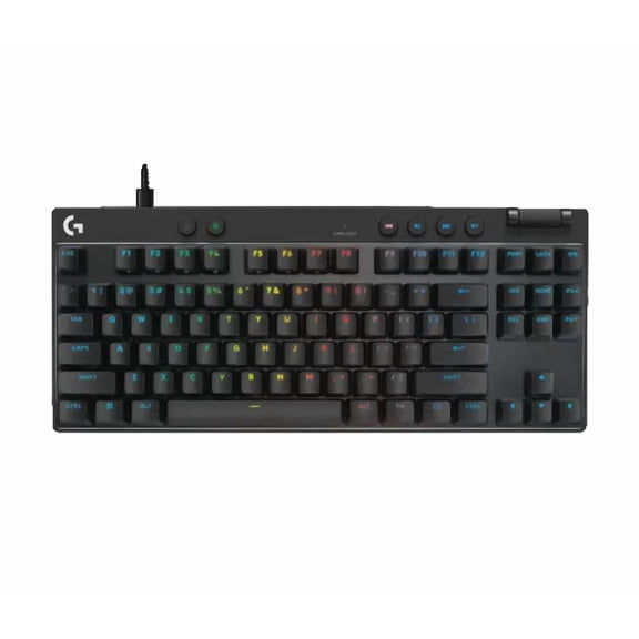 Logitech G PRO X TKL RAPID Tenkeyless Wired Gaming Keyboard With Magnetic Analog Switches, Rapid Trigger Mode, Adjustable Actuation, and Customizable RGB Lighting, Black - Cable Connectivity - USB