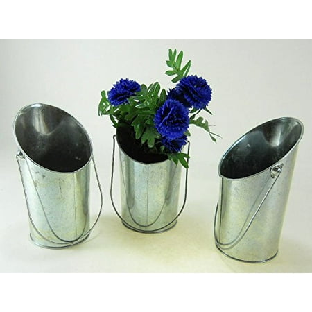 Pail Handle - Wall Pail Hanging Pots Galvanized Buckets with Handle set of 3