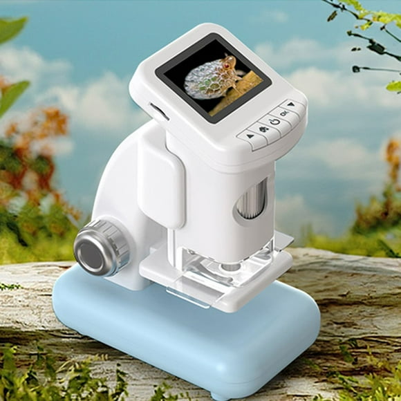 Microscopio Digital para Niños 120-1200X: Kit de Ciencia Portátil LCD 4K con Diapositivas!