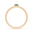 thumbnail image 2 of ANGARA Natural Classic Solitaire Oval Emerald Promise Ring in 14K Rose Gold for Women (Size-5x4mm) | May Birthstone, Birthday, Anniversary, Jewelry Gift for Women | Natural Emerald Ring, 2 of 11