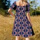 thumbnail image 5 of Vestido elegante de manga corta con corona vintage, estilo academia oscura de los años 80, bandera de la Union Jack británica, vestidos de mujer chic, promoción., 5 of 7