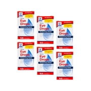 6 Pack Quality Choice Moisturizing Redness Reliever Eye Drops 0.5oz Each