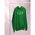 thumbnail image 3 of Life Is Beggining Daisies Hoodie Women -Image by Shutterstock, Female x-Large, 3 of 4