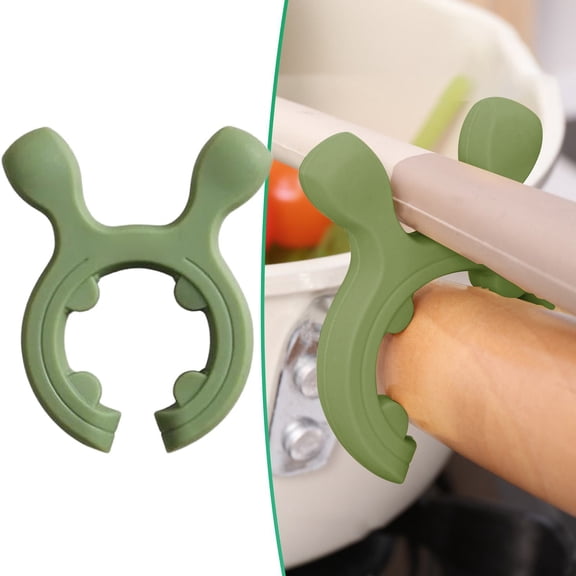 Non-Slip Silicone Spoon Rest, Spatula Rack for Pot, Anti-Scalding Adjustable Cute Utensil Holder, Boil Over Spill Stopper, Funny Kitchen Cooking Gadget, 1 Pcs, 2.55x1.96"