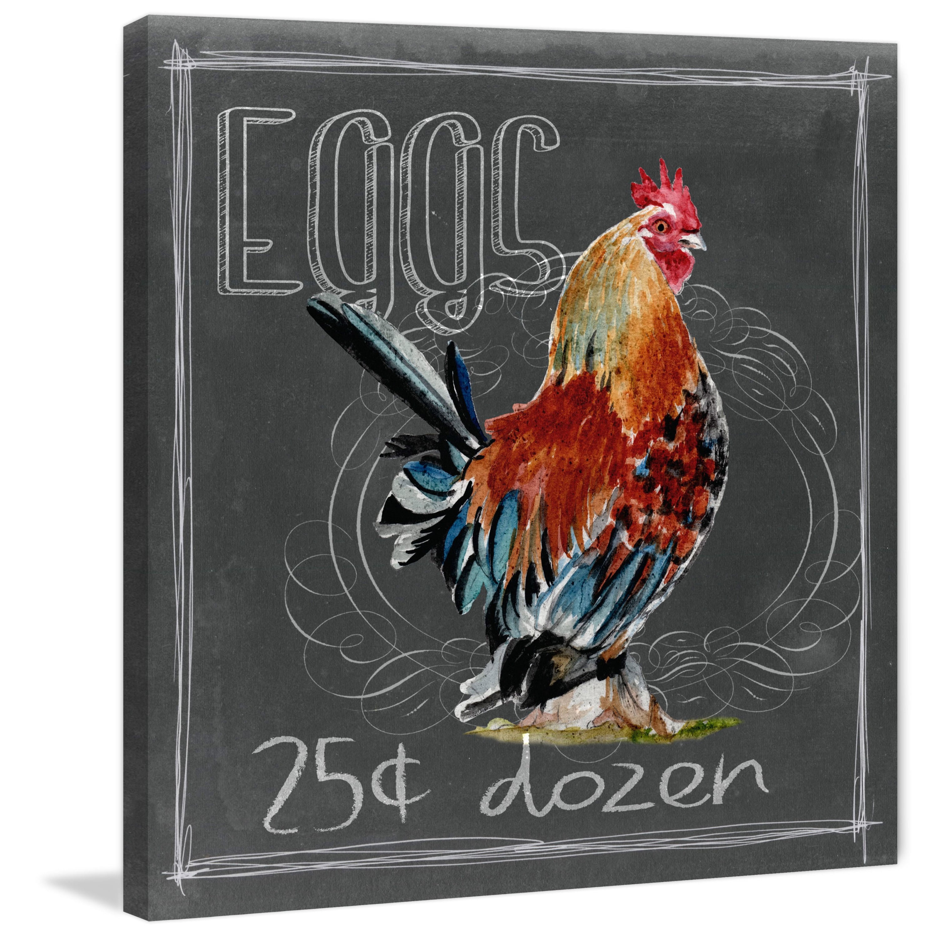 Marmont Hill "Chalkboard Eggs" Painting Print on Wrapped Canvas