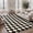 Black, variant on Pentantan 5’x 8’ Shag Area Rugs, Soft Fluffy Modern Checkered Indoor Carpet for Living Room Bedroom, Black & White