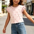 thumbnail image 4 of Gytharion Toddler Kids Girls Tank Tops with Flutter Sleeves Summer Solid Color Round Neck Tanks Cute Casual Sleeveless Shirts for Little Girls, 0-81 Years, 4 of 5