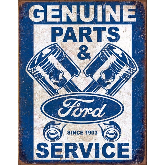 Ford Service Pistons Tin Sign 12.5x16 Sold by Art.Com