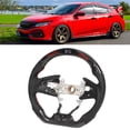 thumbnail image 4 of Car Steering Wheel, Carbon Fiber LED Display Perforated Leather Racing Steering Wheel  For Modification, 4 of 8