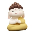 thumbnail image 3 of Buddha Statue Ornament Buddhist Figure Resin Cartoon Mini Tabletop Sculpture for A, 3 of 9
