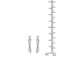 thumbnail image 5 of Gorgeous 0.25 Carat Diamond Accent 2 Piece Hoop Criss Cross Necklace & Earrings Set In 14K White Gold Plated, 5 of 7
